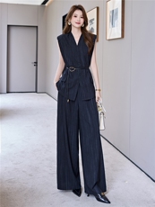 轻熟风通勤气质套装女2026夏季薄款无袖西装马甲上衣阔腿裤两件套，女装套装/套裙，火爆靓佳人