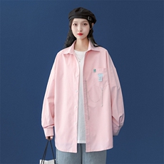 2024春季新款中性风大码帅气链子挂坠衬衫M-5XHC21355-P35，男装衬衫，电商A022