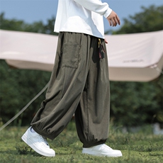 2025秋冬灯芯绒休闲裤男风宽松阔腿裤潮大码灯笼长裤AK13P45，男装休闲裤，星座220-2