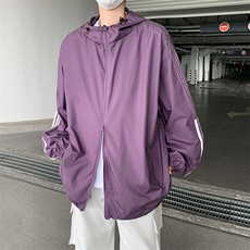 夏季宽松纯色轻薄连帽防晒服男户外防紫外线情侣防晒衣F93111-p43，男装防晒衣，星座1008