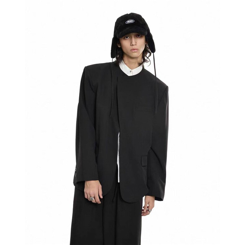网络图慎用！图片只做展示大货已到圆领新中式西服男XF78107P85控,男装西服,星座226-2