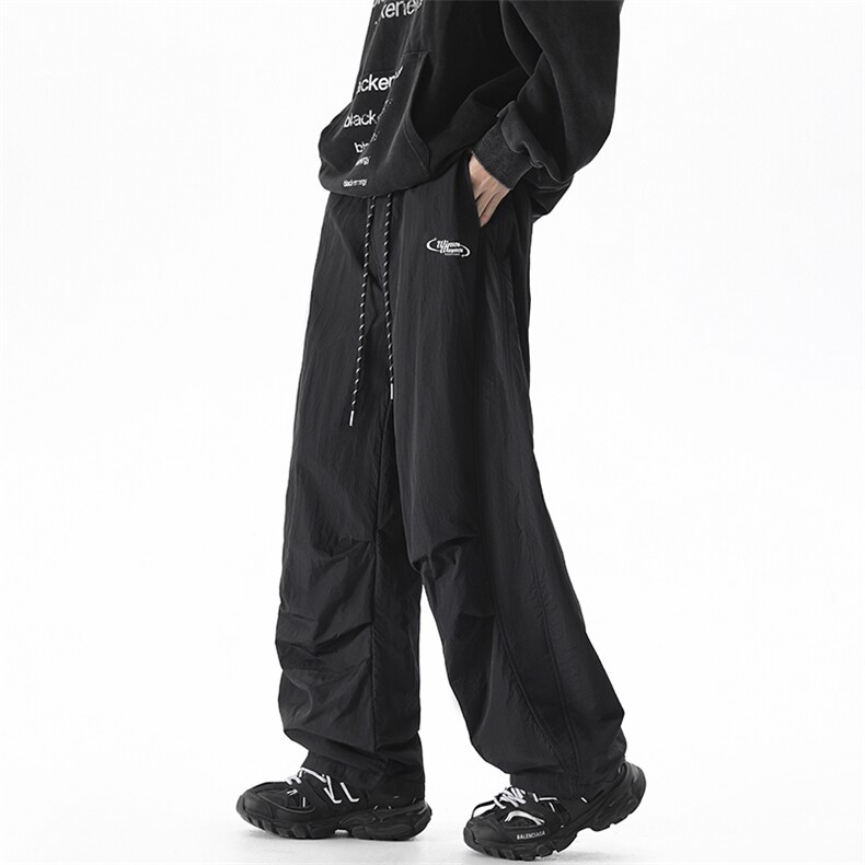 夏款美式褶皱伞兵弯刀裤休闲裤双层里布网格XZ225-3-CK11-P55控78，男装休闲裤，星座225-3