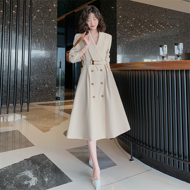 高端轻熟风气质风衣外套女春秋2023新款洋气修身显瘦法式收腰大衣,女装风衣,姿衣坊