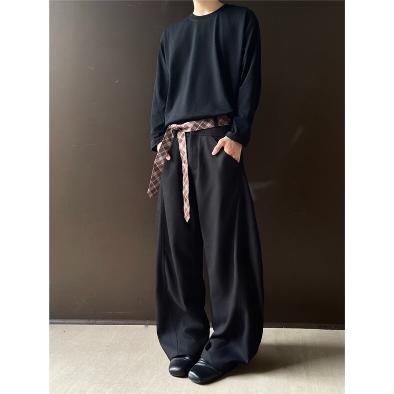 B3061#S-2XL(原版280g大斜纹复合配腰带高质量弯刀西裤)P43图片