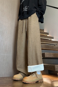 冬季加绒加厚休闲裤扎染美式卫裤直筒裤子男 5D2119-TP3268图片