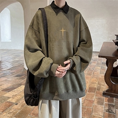 抖音供货、重磅显瘦卫衣秋圆领宽松D223A-DY-LPWY120-特p40，男装卫衣，电商019-1