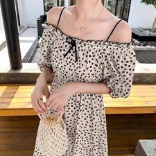 夏季碎花连衣裙，女装连衣裙，雨恋依香(1F)