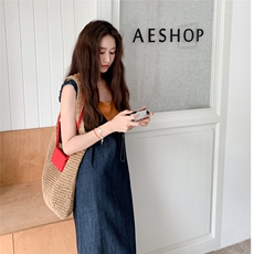 假两件牛仔连衣裙2C323P125K168，女装连衣裙，2C323