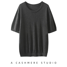 高品质男士纯绒短袖毛衣舒适保暖简约百搭，男装羊绒套衫，台绒羊绒