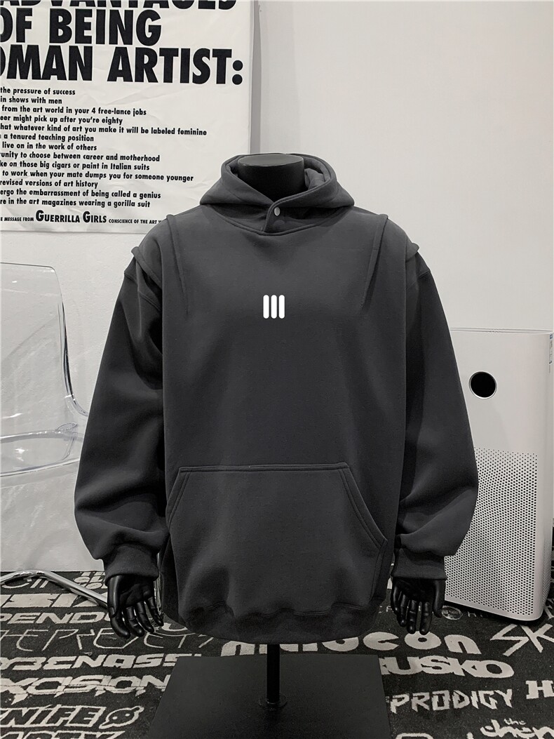 XZ809A/5WW05/P65/控78华棉设计感连帽印花卫衣,男装卫衣,星座809A(原222-1)