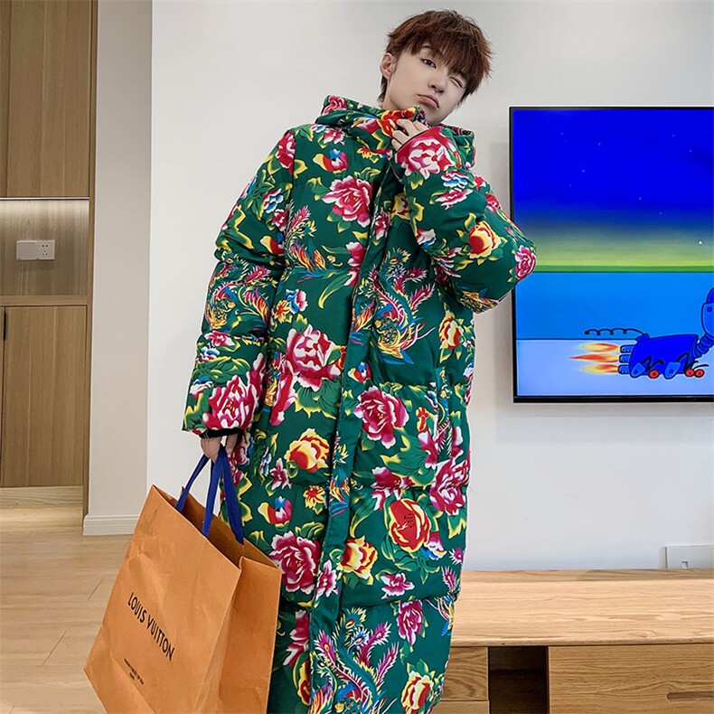 A5男女连帽中长款大棉衣保暖防寒棉服棉袄新中式团队上款大差价,男装棉衣,星座115A(原星座507）