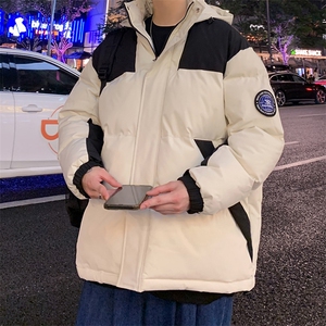 秋冬港风连帽时尚棉衣袖章宽松加厚冬季外套MY9308P-95图片
