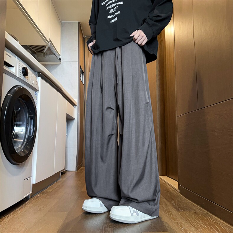 春季新款现货男女同款直筒弯刀休闲裤DSA157B-K2609-P43图片