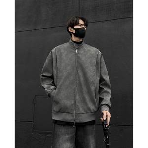高品质 设计感pu皮结构夹克外套男 CP96-特p75图片