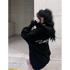 套头常规青少年字母连帽卫衣情侣装上衣潮牌小众帽衫W15，男装卫衣，星座1116A（原606A-3）