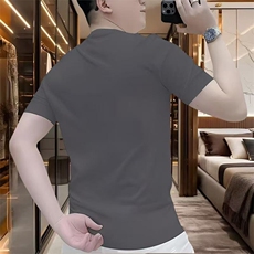 精梳棉风印花2025夏季新款男士短袖T恤休闲时尚圆领修身潮，男装T恤，星座1210-1