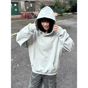 重磅连帽卫衣男款春秋美式cleanfit潮牌百搭套头情侣外套WYB5图片