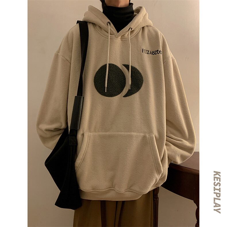 HD1427-TP75控价98-双面摇粒绒保暖卫衣男冬季美式毛巾绣外套,男装卫衣,电商A102-1