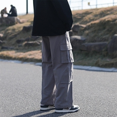 美式复古高街工装裤男直筒阔腿休闲裤春季时尚潮流长裤K087-P43，男装休闲裤，星座308B-1