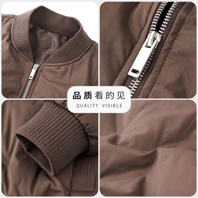 秋冬季短款羽绒服男士轻薄保暖棒球服上衣休闲茄克防水外套男,男装羽绒服,钱塘6003（原4033）