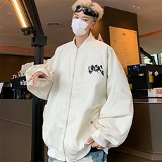 高街飞行员夹克春秋季男女新款棒球黑色宽松美式情侣外套JK1071，男装夹克，星座1116A-1（原606A）