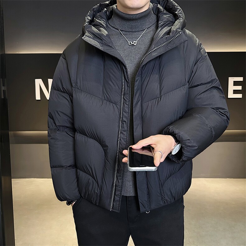 新标90绒冬季男士连帽泡芙云朵羽绒服宽松保暖外套2722-P335,男装羽绒服,电商B338