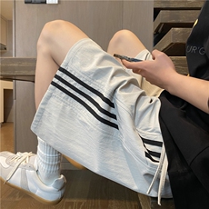 2025夏季新款美式条纹速干宽松冰丝短裤B315-K25792-特p25控48，男装休闲裤，电商B315