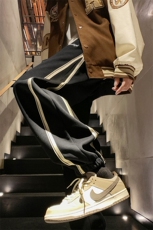 703-K880-P55加绒P65新款男设计感织带拼接绣花卫裤，男装休闲裤，星座703