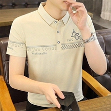 25021-P35春季休闲时尚T恤男短袖打底衫商务休闲修身短袖POLO衫，男装T恤，电商D310B-1