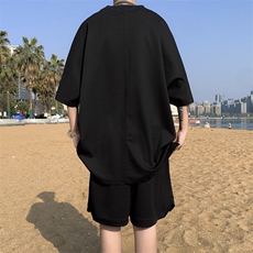 短袖t恤套装男士夏季薄款休闲运动一套搭配衣服男装夏装体恤，男装休闲套装，星座506