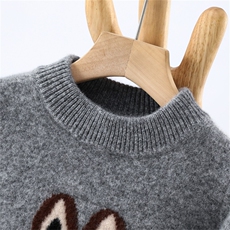 2025年秋季新款拉布布提花针织儿童羊毛衫时尚休闲通勤百搭，童装儿童羊毛衫，凯思米羊绒