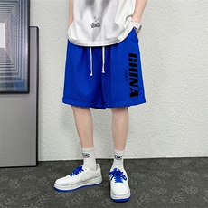 HD74001-P22华夫格短裤男大码宽松五分裤男直筒中裤，男装休闲裤，电商A040