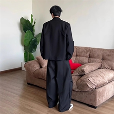 W11045-P78网图现货春新中式立领西服外套解构斜门襟设计感夹克，男装夹克，星座1608