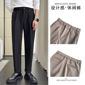轻熟风~冬季速哲同款重磅加绒毛呢休闲裤 X38/P75,男装休闲裤,电商B331