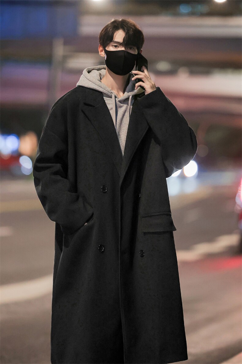 男装呢料呢子毛呢大衣西装领长款冬季呢子外套XZ514-2-F13-P128,男装毛呢大衣,星座514-2(原B239)