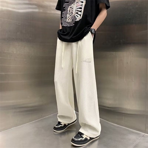 潮水洗男直脚中腰长裤新款宽松直筒拉链夏季牛仔裤潮流 KK061-P32图片