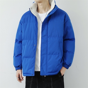 立领羊羔绒棉衣加绒加厚保暖面包服外套男女纯色棉袄M066-特价P56图片