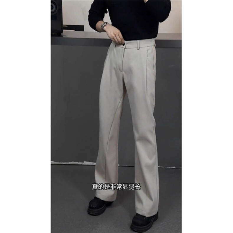 现货主推弯刀微喇显高宽松百搭休闲西裤男K0822/P45,男装西裤,星座205-3