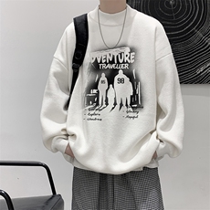 8XL半高领毛衣男大码胖子针织衫毛线衣M18374-P45加绒款-P65，男装针织衫/毛衣，电商A040