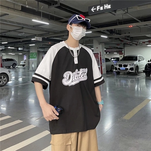 男圆领T恤宽松短袖T013P30图片