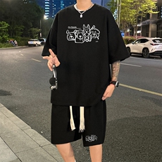 套装！华夫格套装短袖T恤短裤男TZ232-特P38，男装牛仔裤，电商B367