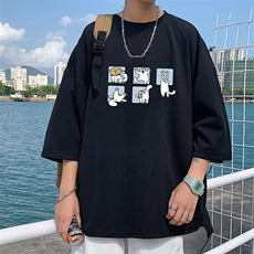 Q11097-P30春夏季七分袖t恤男大码五分袖男短袖中袖，男装T恤，电商A040