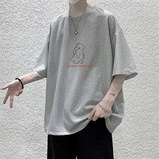 HT73140-P22华夫格t恤男短袖男大码五分袖大皂风，男装T恤，电商A040