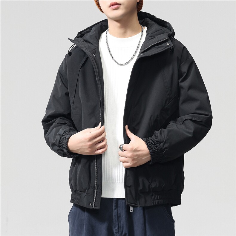 夹棉2025秋冬新款连帽工装夹克男户外登山服棉服,男装棉衣,电商D215