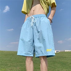 现货2026夏季清凉速干印花松紧港风美式跑量男女沙滩裤K517-TP20，男装牛仔裤，电商A170