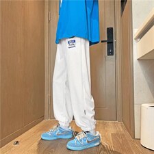 男春季潮流时尚休闲长裤贴标束脚哈伦裤B3881P32，男装休闲裤，星座1116-2