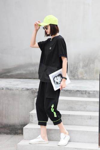 针织拼接棉布衬衫，女装衬衫，依水云阁