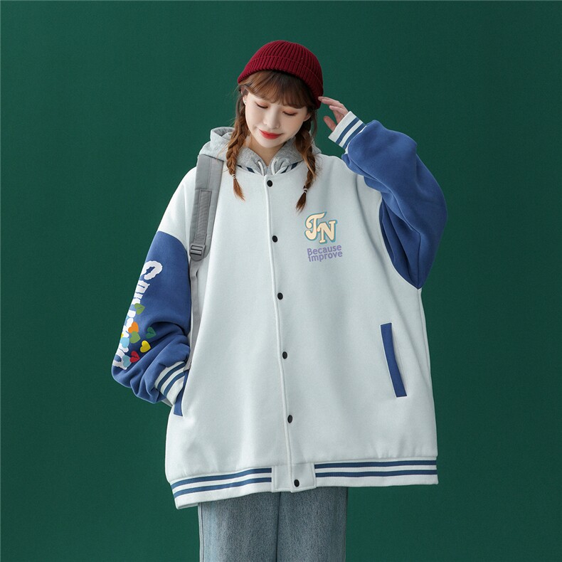 中性风2023秋季新品港风潮牌印花设计感棒球服夹克G93--p65控88,男装夹克,A247A