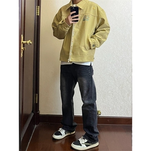 【现货】DJK6165-批80原版做工拉链花纹秋季刺绣工装夹克外套图片