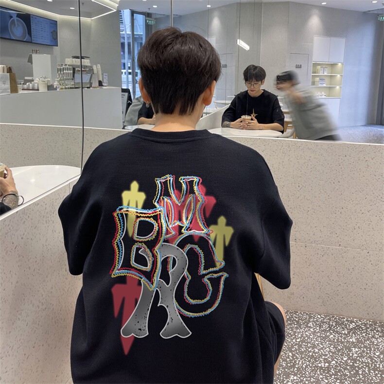 量大优 供视频  华夫格短袖T恤半袖男 HDX498-特P18图片